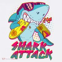 Funny Retro 80s Shark Attack Coffee Mug thumb 5