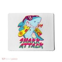 Funny Retro 80s Shark Attack Mousepad thumb 0