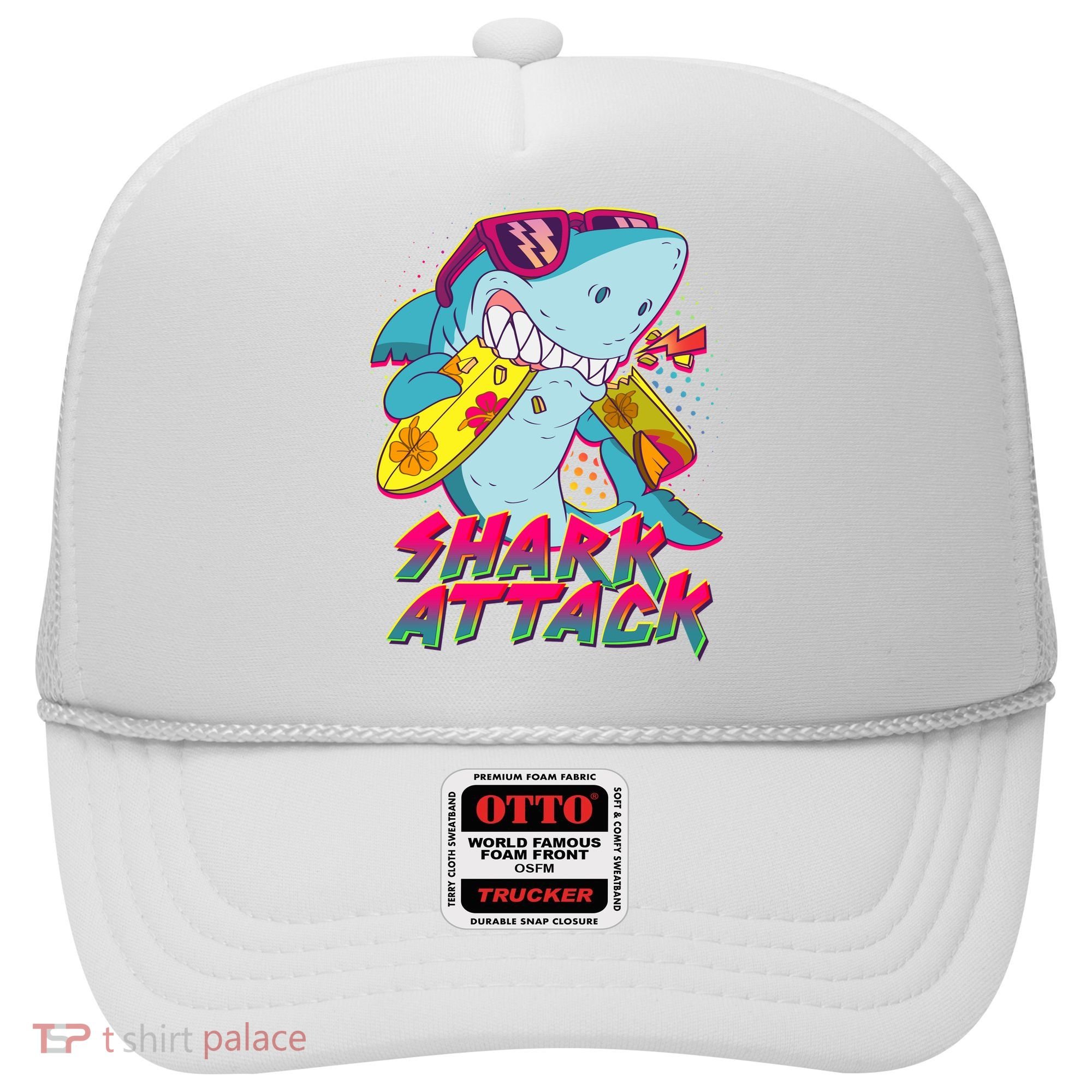 Funny Retro 80s Shark Attack Hat