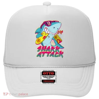 Funny Retro 80s Shark Attack Hat