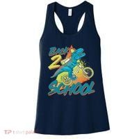 Funny Retro 80's 90's Back To 2 School TRex Dinosaur Bike Women's Tank Top thumb 0
