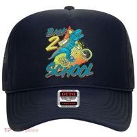 Funny Retro 80's 90's Back To 2 School TRex Dinosaur Bike Hat thumb 0