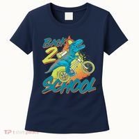 Funny Retro 80's 90's Back To 2 School TRex Dinosaur Bike Women's T-Shirt thumb 0