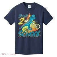 Funny Retro 80's 90's Back To 2 School TRex Dinosaur Bike Kids T-Shirt thumb 0