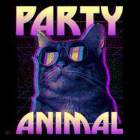 Funny Retro 80s Eighties Party Animal Cat Coffee Mug thumb 5