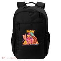 Funny Retro 80s 90s Thanksgiving Turkey Backpack thumb 0
