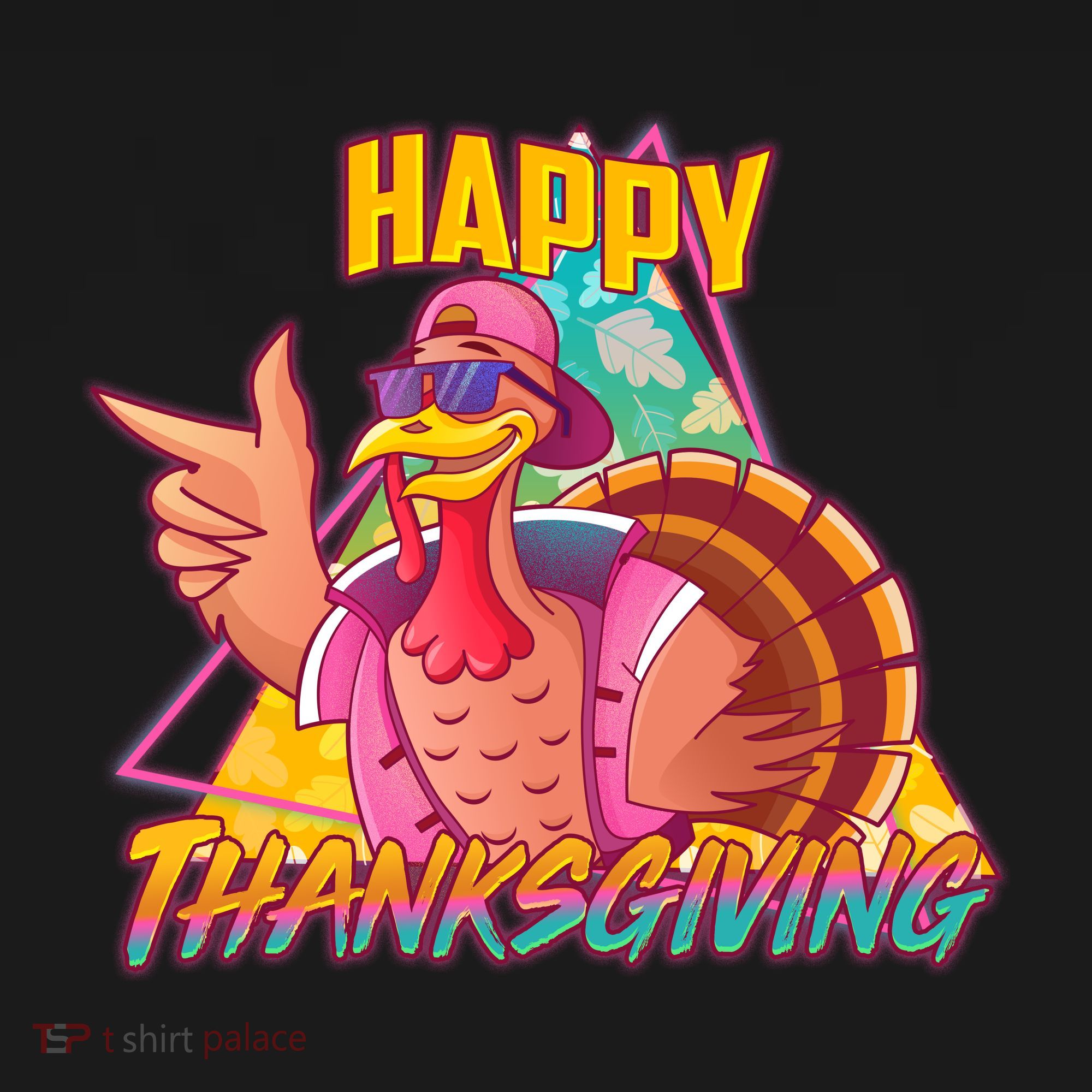 Funny Retro 80s 90s Thanksgiving Turkey Backpack