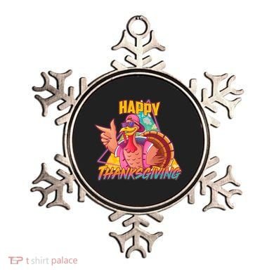 Funny Retro 80s 90s Thanksgiving Turkey Ornament