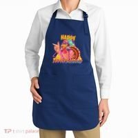 Funny Retro 80s 90s Thanksgiving Turkey Apron thumb 2