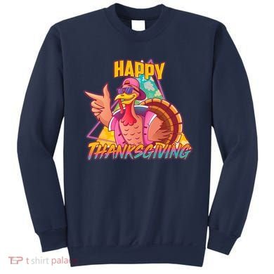 Funny Retro 80s 90s Thanksgiving Turkey Sweatshirt
