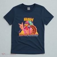 Funny Retro 80s 90s Thanksgiving Turkey T-Shirt thumb 5