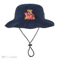 Funny Retro 80s 90s Thanksgiving Turkey Bucket Hat thumb 0