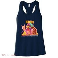 Funny Retro 80s 90s Thanksgiving Turkey Women's Tank Top thumb 0
