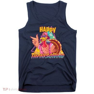Funny Retro 80s 90s Thanksgiving Turkey Tank Top