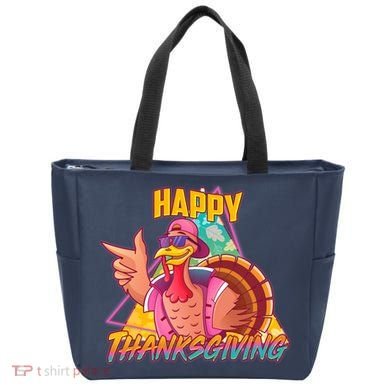 Funny Retro 80s 90s Thanksgiving Turkey Tote Bag