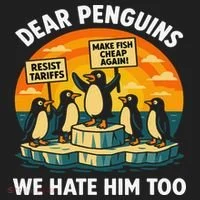 Funny Resist Against Tariffs Dear Penguins We Hate Him Too Women's Sweatshirt thumb 2