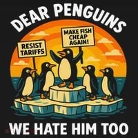 Funny Resist Against Tariffs Dear Penguins We Hate Him Too Toddler Hoodie thumb 2