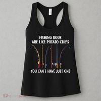 Fishing Rods Are Like Potato Chips You Can’t Have Just One Women's Tank Top thumb 3