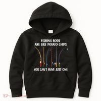 Fishing Rods Are Like Potato Chips You Can’t Have Just One Kids Hoodie thumb 0