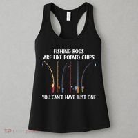Fishing Rods Are Like Potato Chips You Can’t Have Just One Women's Tank Top thumb 3