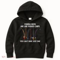 Fishing Rods Are Like Potato Chips You Can’t Have Just One Kids Hoodie thumb 0