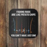 Fishing Rods Are Like Potato Chips You Can’t Have Just One Coaster thumb 0