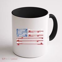 Fishing Rods American Flag Coffee Mug thumb 1