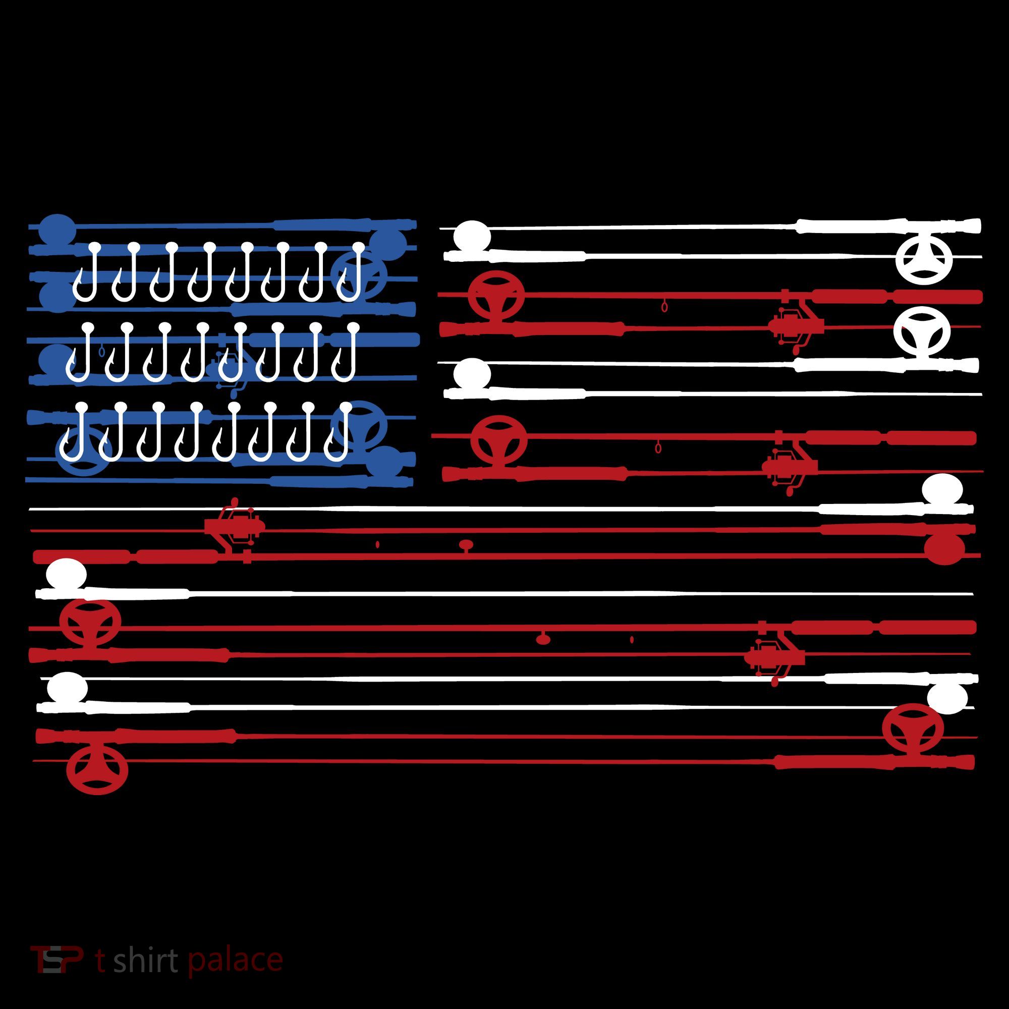 Fishing Rods American Flag Coaster