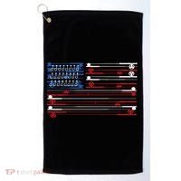 Fishing Rods American Flag Golf Towel thumb 0