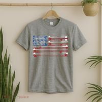 Fishing Rods American Flag T-Shirt thumb 2