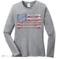 Fishing Rods American Flag Women's Long Sleeve Shirt thumb 0
