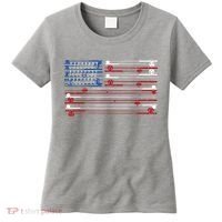 Fishing Rods American Flag Women's T-Shirt thumb 0