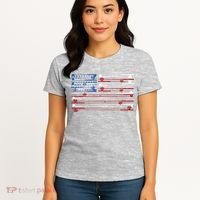 Fishing Rods American Flag Women's T-Shirt thumb 4