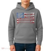 Fishing Rods American Flag Kids Hoodie thumb 4