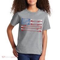 Fishing Rods American Flag Kids T-Shirt thumb 2