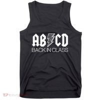 Funny Rocker ABCD Back In Class Back To School Tank Top thumb 0
