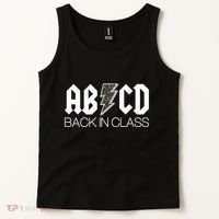 Funny Rocker ABCD Back In Class Back To School Tank Top thumb 2