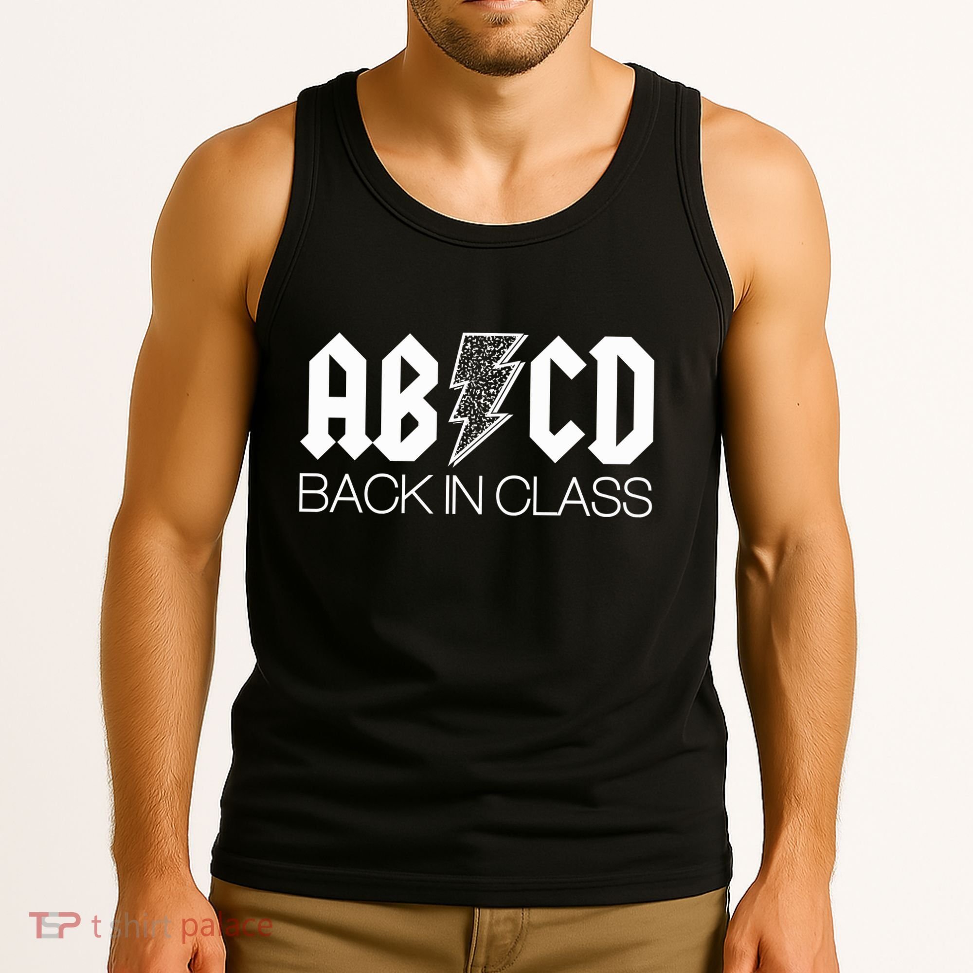 Funny Rocker ABCD Back In Class Back To School Tank Top