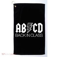 Funny Rocker ABCD Back In Class Back To School Golf Towel thumb 0
