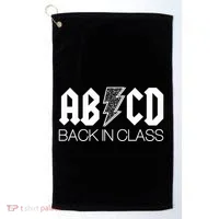 Funny Rocker ABCD Back In Class Back To School Golf Towel thumb 0