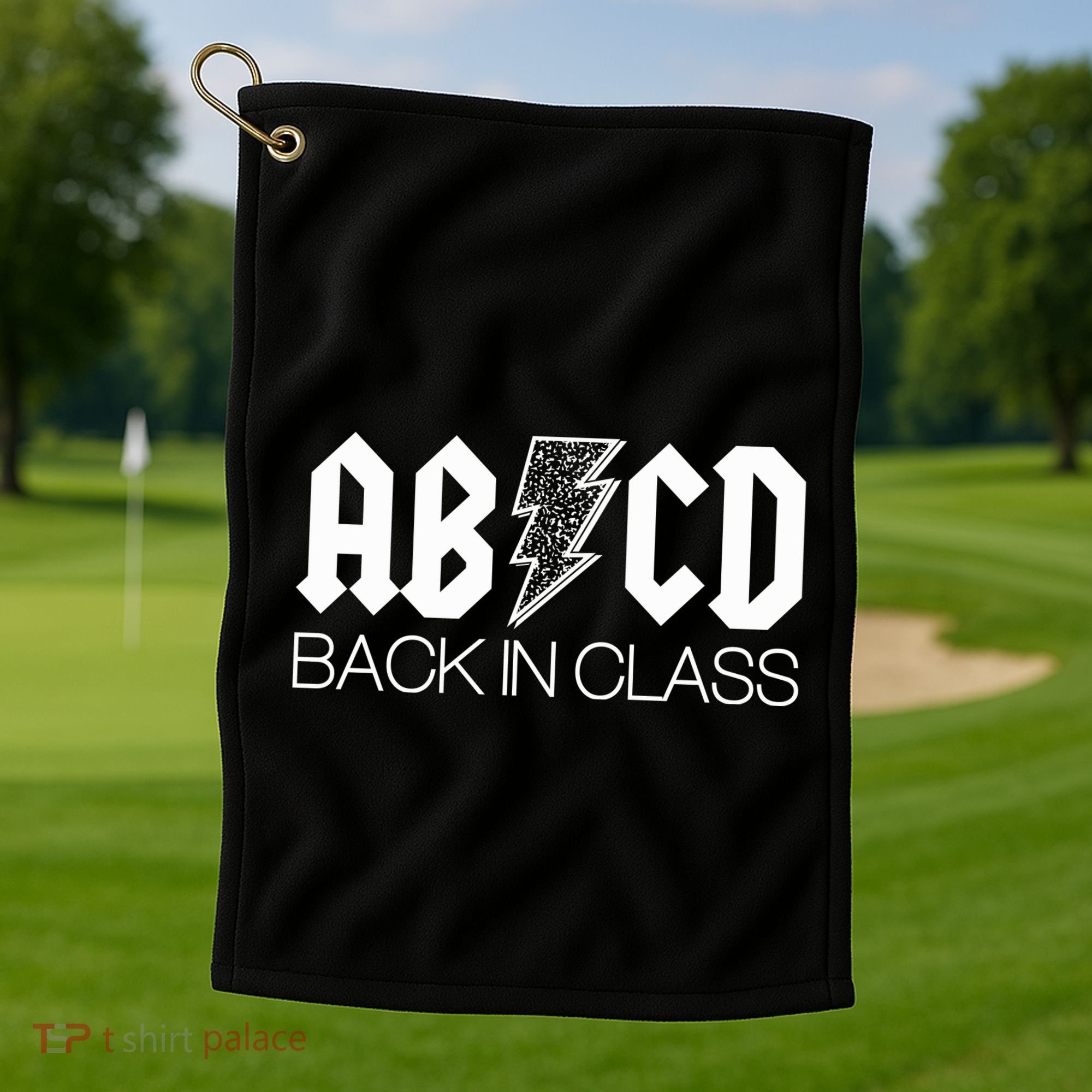 Funny Rocker ABCD Back In Class Back To School Golf Towel