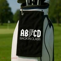 Funny Rocker ABCD Back In Class Back To School Golf Towel thumb 2