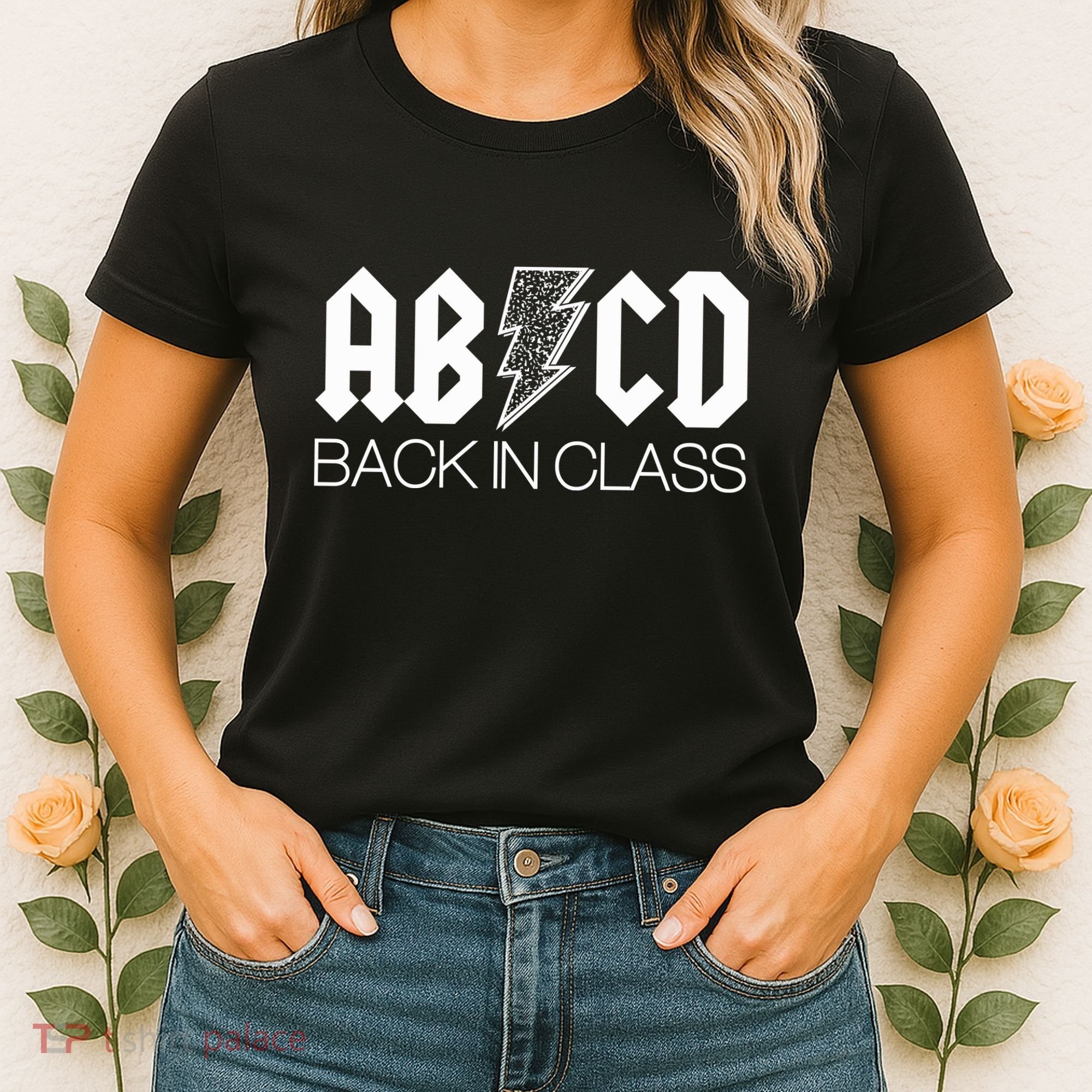 Funny Rocker ABCD Back In Class Back To School Women's T-Shirt