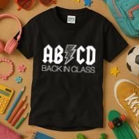Funny Rocker ABCD Back In Class Back To School Kids T-Shirt thumb 3