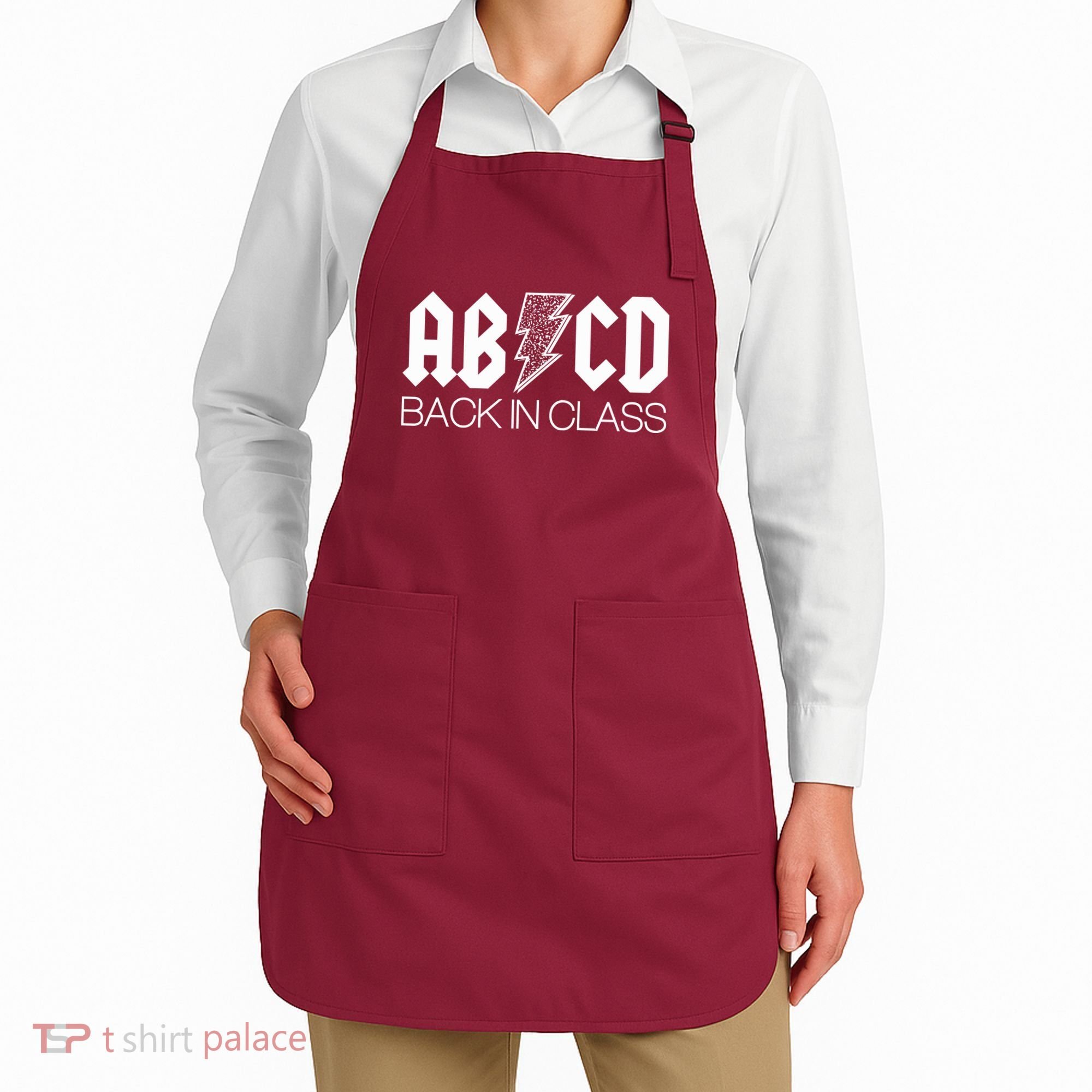Funny Rocker ABCD Back In Class Back To School Apron