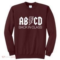 Funny Rocker ABCD Back In Class Back To School Sweatshirt thumb 0