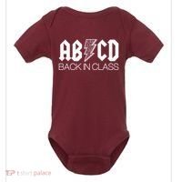 Funny Rocker ABCD Back In Class Back To School Baby Bodysuit thumb 0
