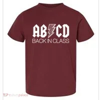 Funny Rocker ABCD Back In Class Back To School Toddler T-Shirt thumb 0