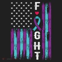 Fight Ribbon American Flag Suicide Prevention Awareness Women's Sweatshirt thumb 2