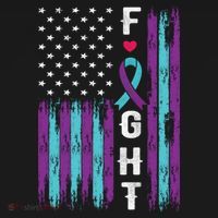 Fight Ribbon American Flag Suicide Prevention Awareness Backpack thumb 2